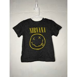 Nirvana Kids Unisex 2T Band T Shirt Short Sleeves Graphic Tee Smiley